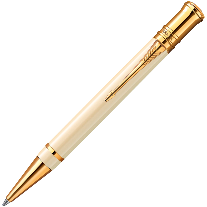 Шариковая ручка PARKER DUOFOLD WHITE IVORINE GT 1907140